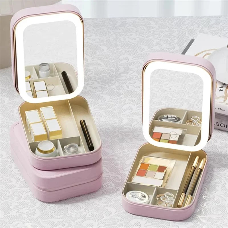 LED Makeup Box with Mirror & Light