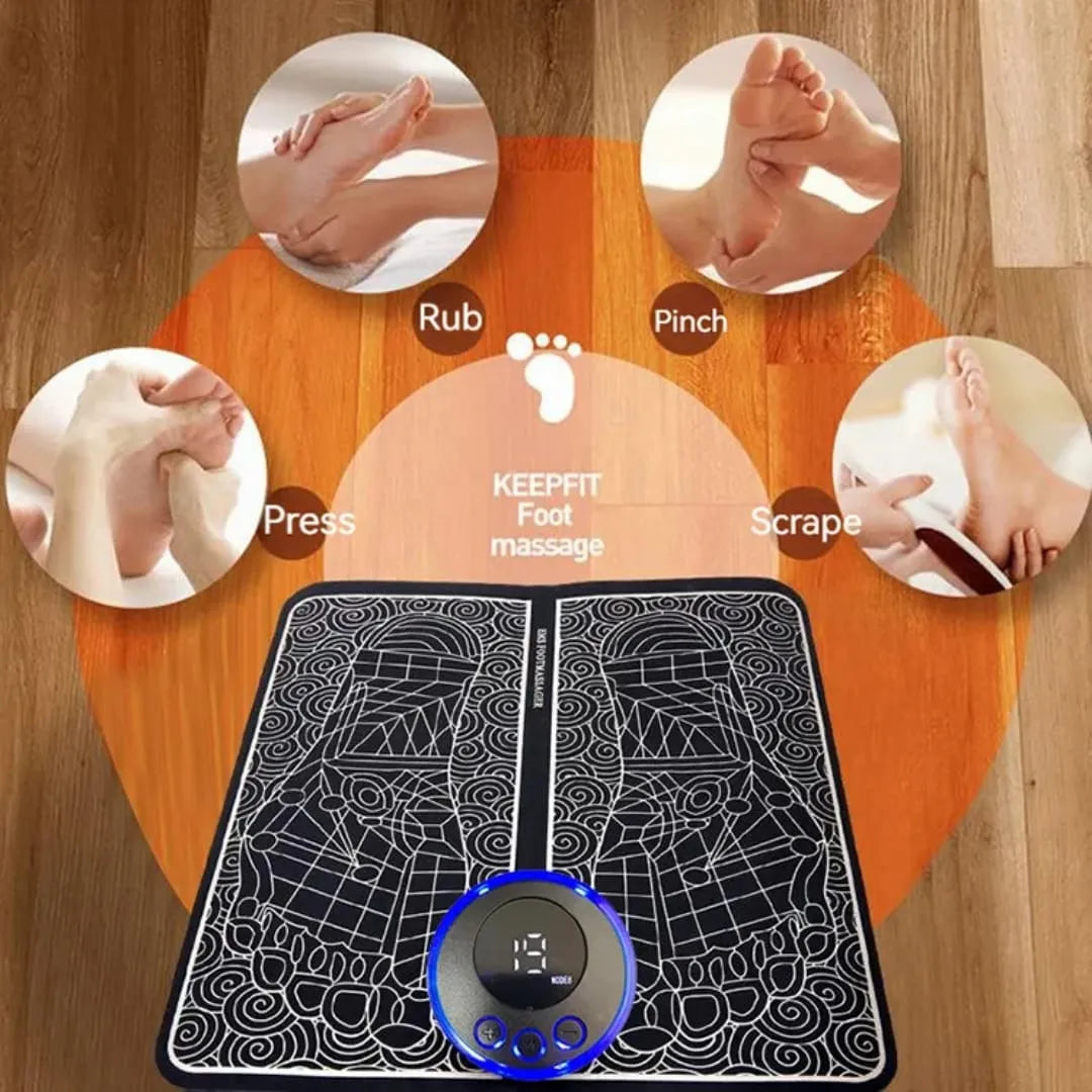 EMS Electric Foot Massager Pad – Leg Circulation & Pain Relief Machine