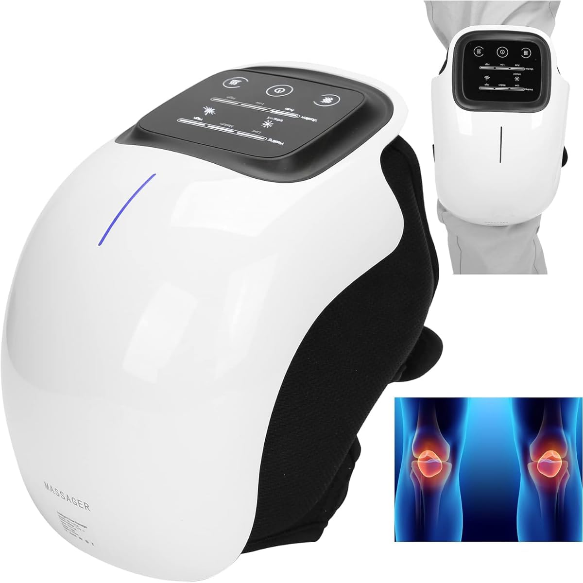 Cordless Smart Knee Massager – Vibration Therapy for Joint Pain Relief
