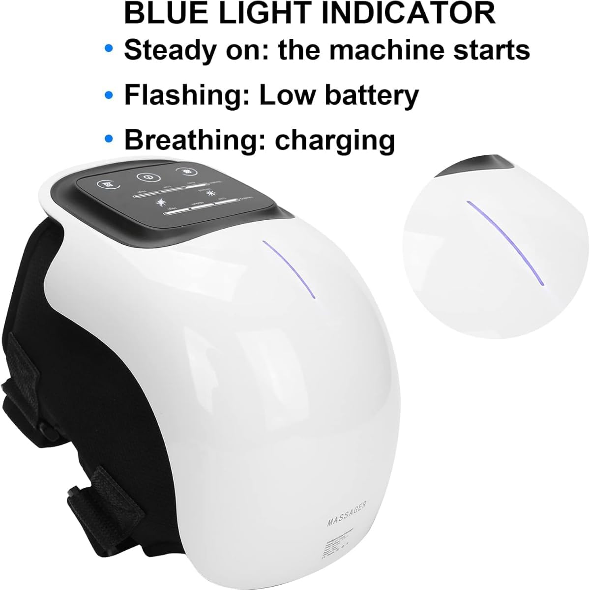 Cordless Smart Knee Massager – Vibration Therapy for Joint Pain Relief