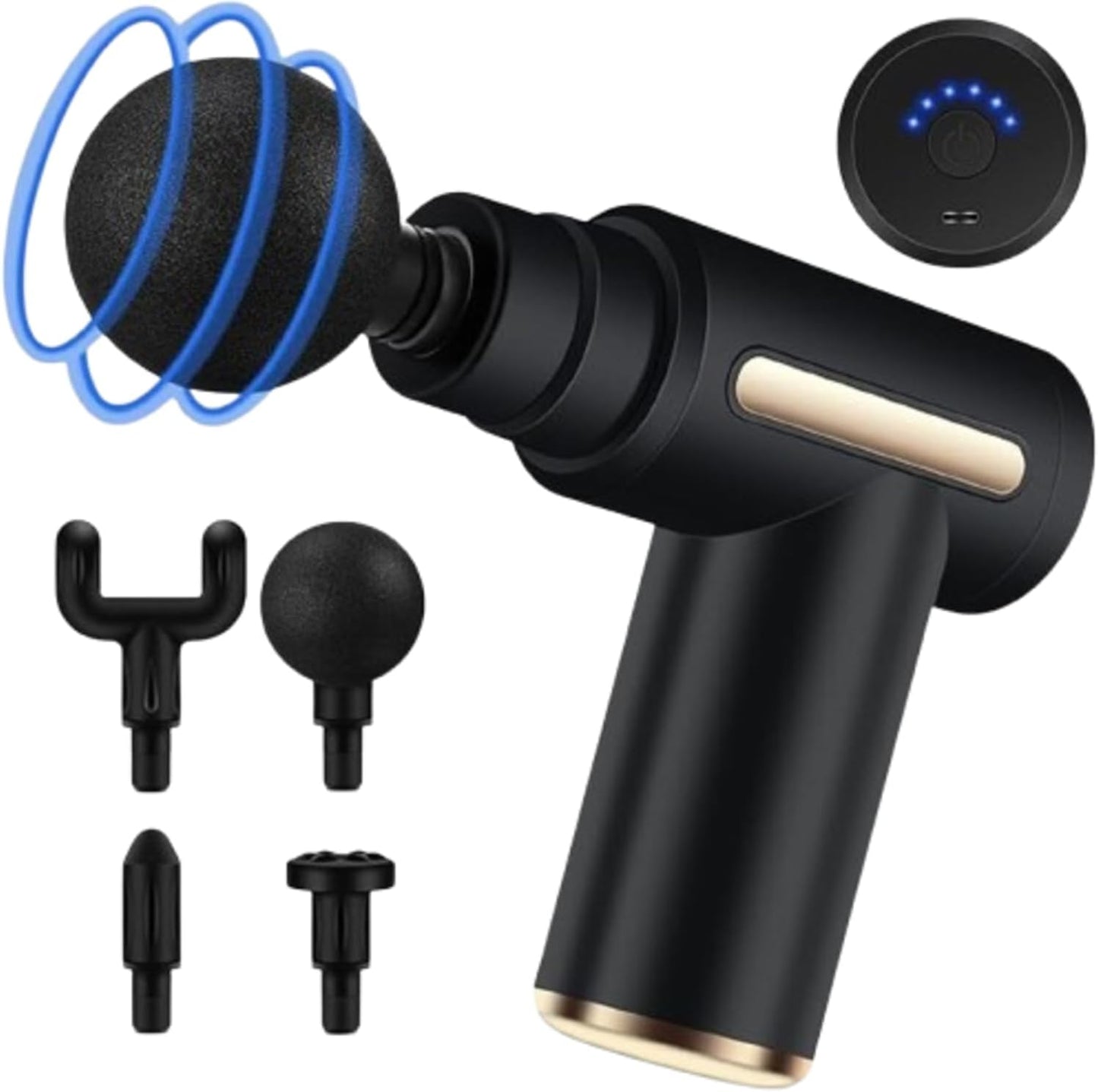 Massage Gun – Portable Deep Tissue Percussion Massager with 6 Speeds