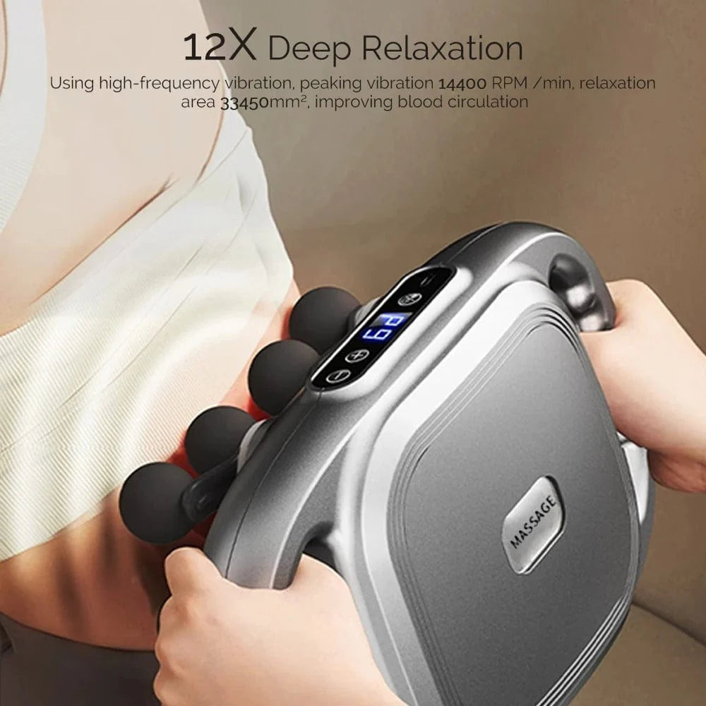 12-Head Deep Tissue Massage Gun