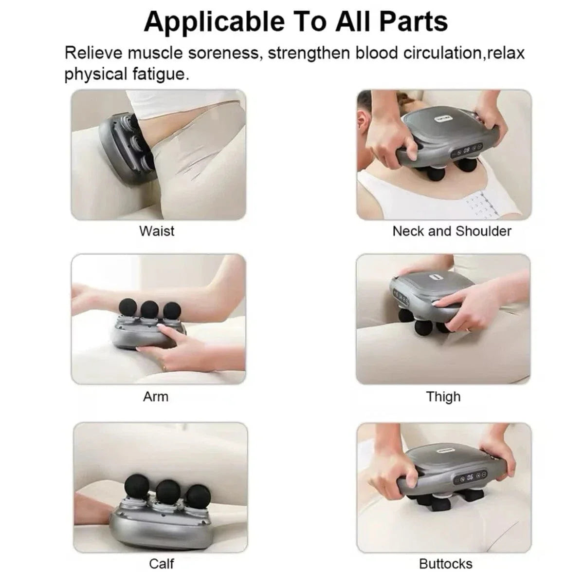 6-Head Fascia Muscle Massager Gun