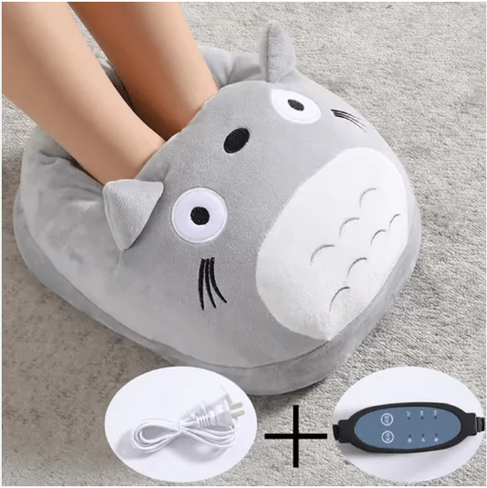 Totoro Plush Electric Foot Warmer &amp; Massager (Heated Foot Warmer with Controller)